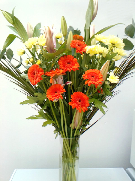 Lily & Orange Gerbra Vase