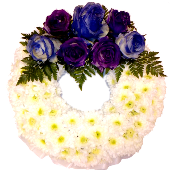 Mauve Roses Wreath