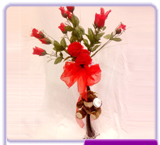 Teddy Vase with flowers