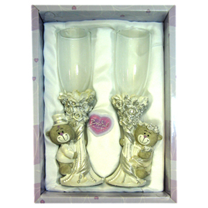 Champagne Glasses - Teddy Bear